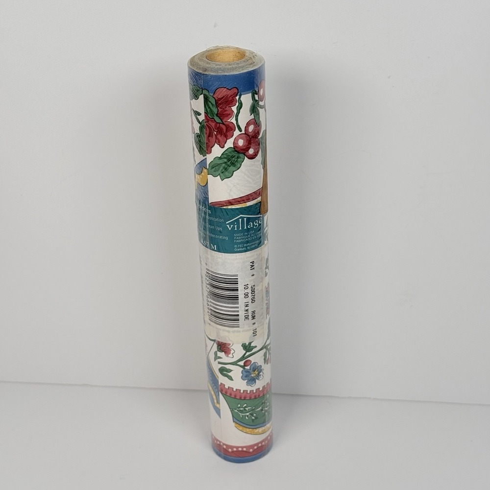 FSC Wallcovering Village Border Floral Wallpaper 580760 10 Inch Wide 5 Yards VTG - Picture 2 of 5